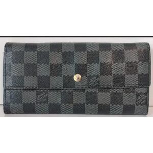 Louis Vuitton Damier Sarah Graphite Envelope Clutch Wallet. 71825